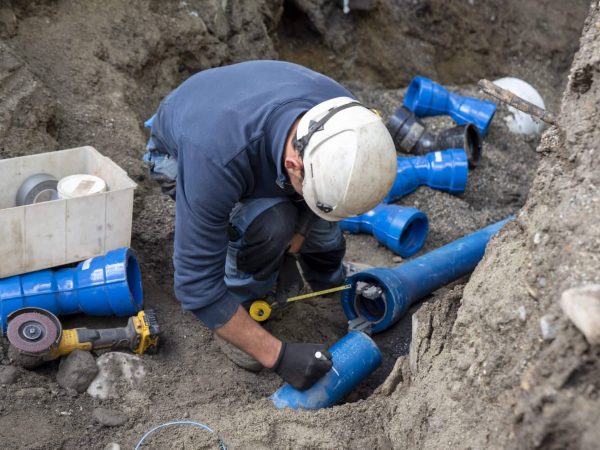 under ground drain works